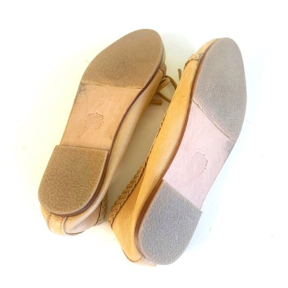 Bali ELF Made By Hand Leather Slip On Ballet Flats Tan Women’s Size 6 - Picture 3 of 6